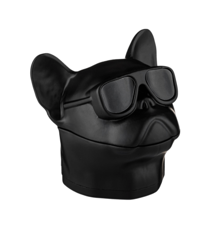 Super Heroes Grinder Dog With Glasses black, 4 delig
